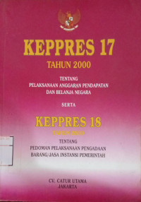 Image of Keppres 17 &  18 Tahun 2000