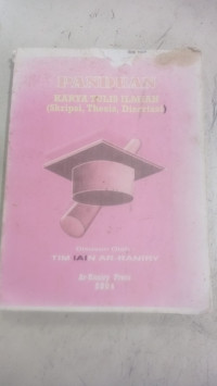 Image of PAnduan Karya Tulis Ilmiah (Skripsi, Thesis, Disertasi)