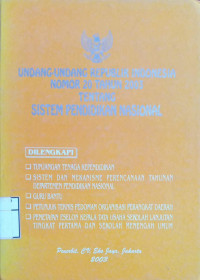 Image of Undang-undang Republik Indonesia Nomor 20 Tahun 2003.....